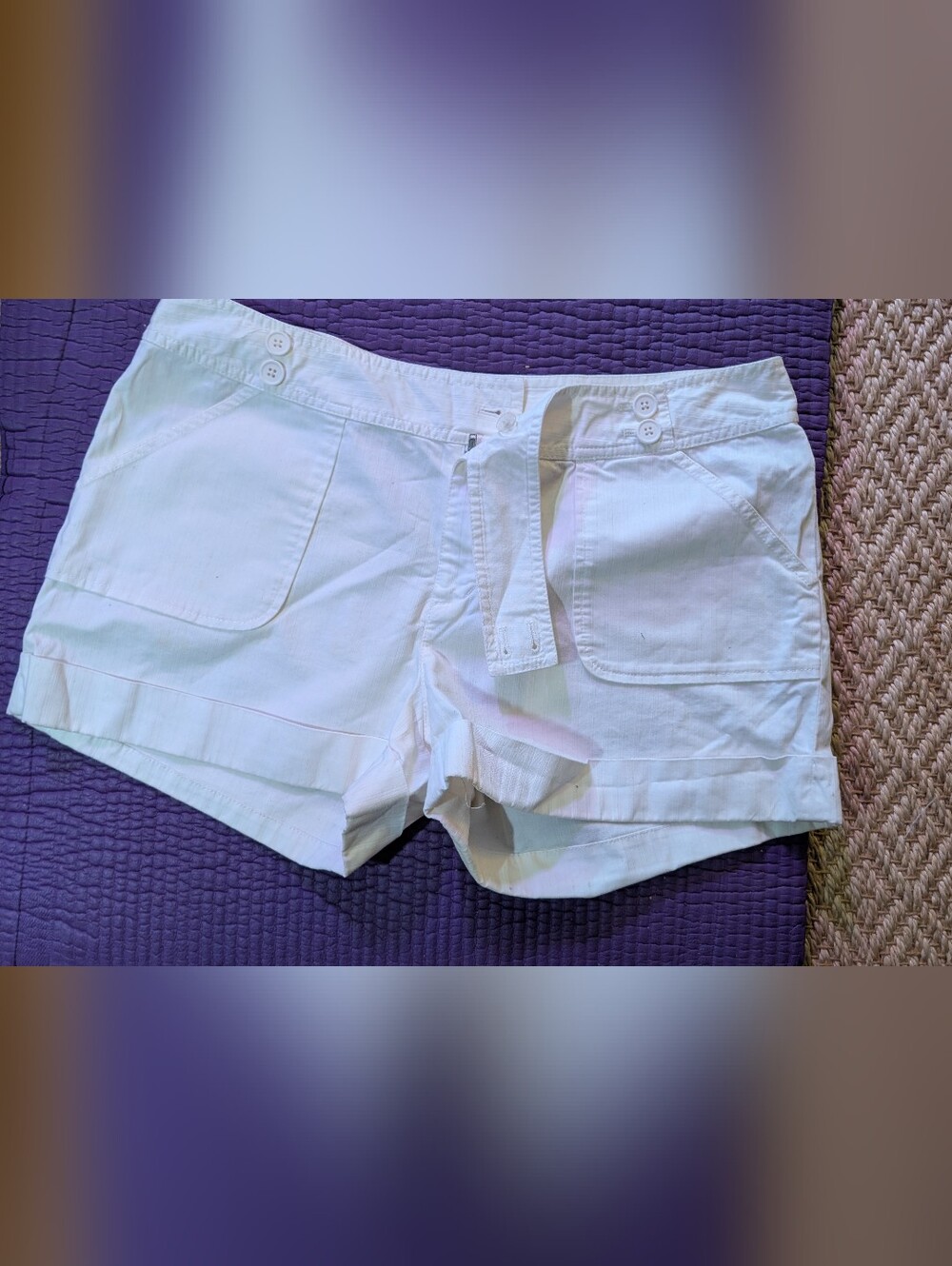Joe Fresh White Women's Casual Cotton Short Shorts